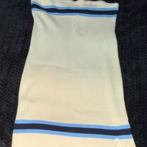 Stylish Cream and Blue Women's dress